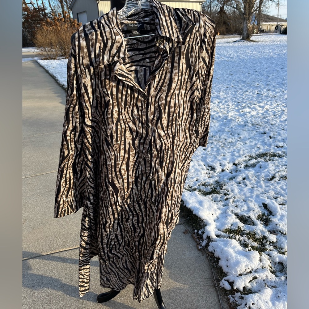 Step in style flowy animal print plus one size